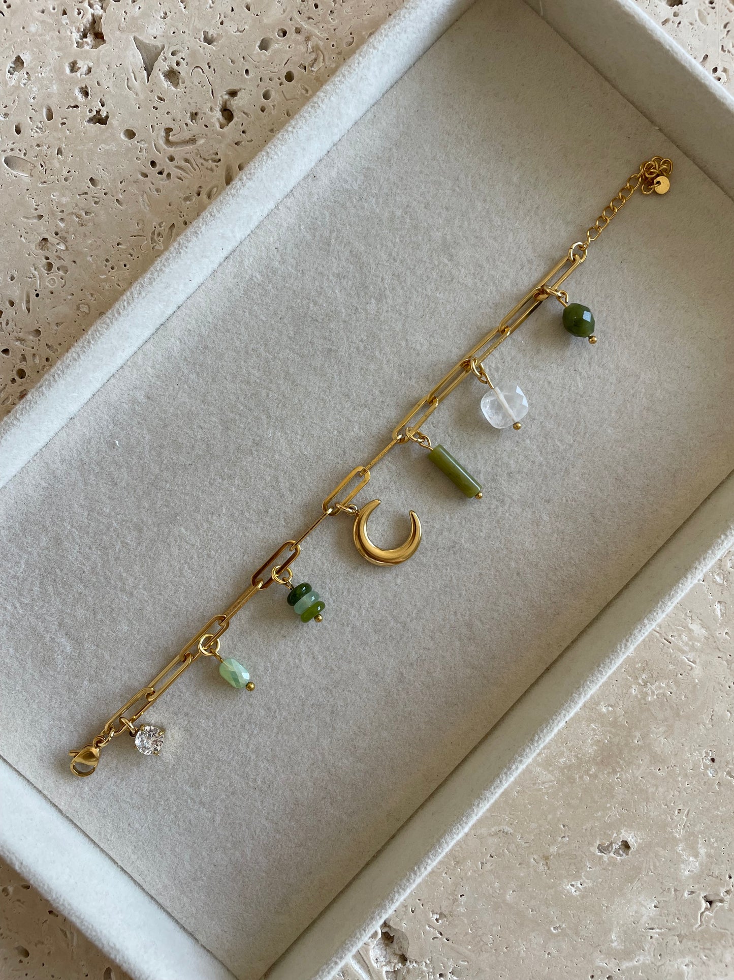 BRACELET À CHARM - MAILLE TROMBONE