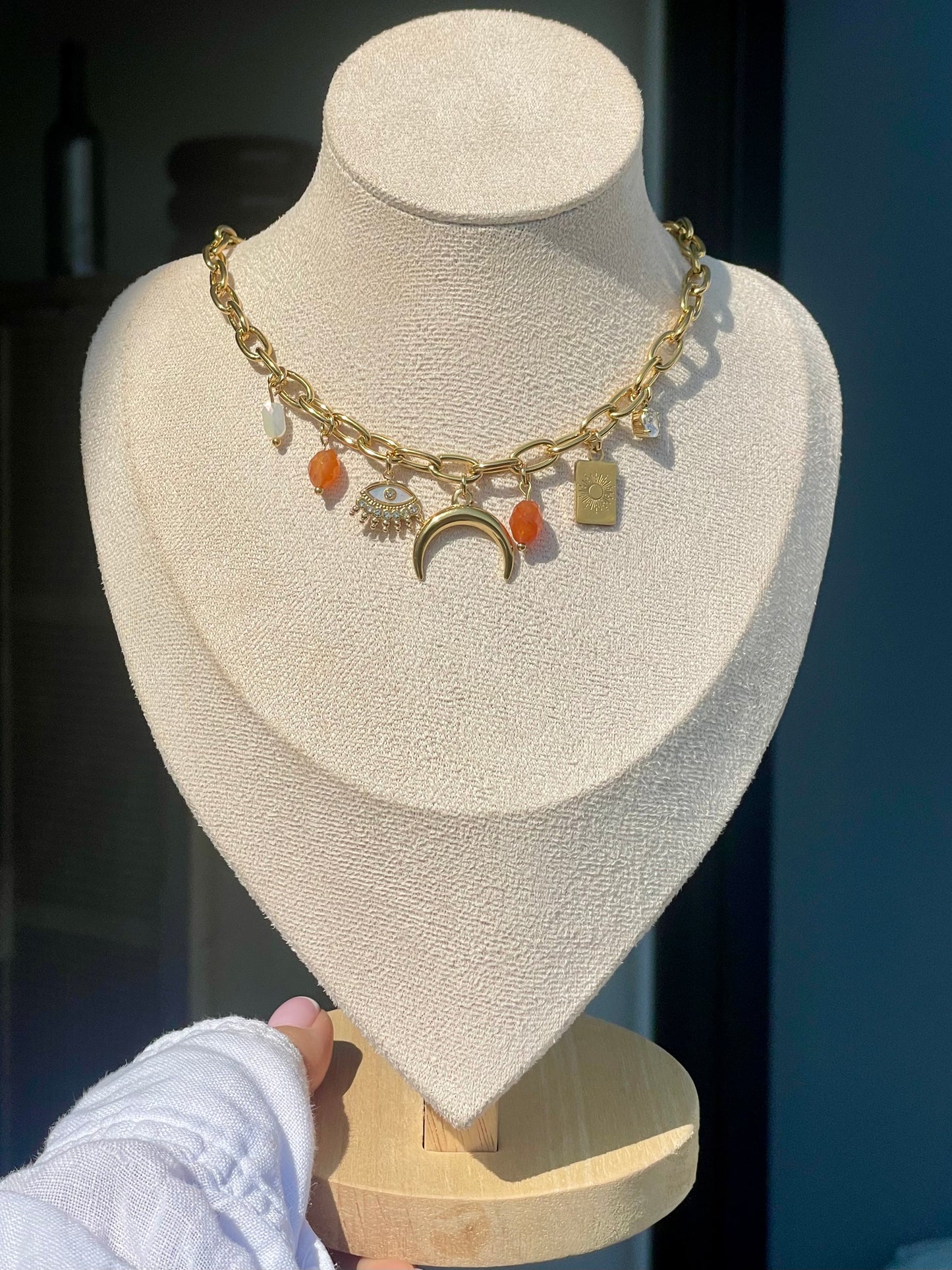 COLLIER À CHARM - MAILLE RONDE