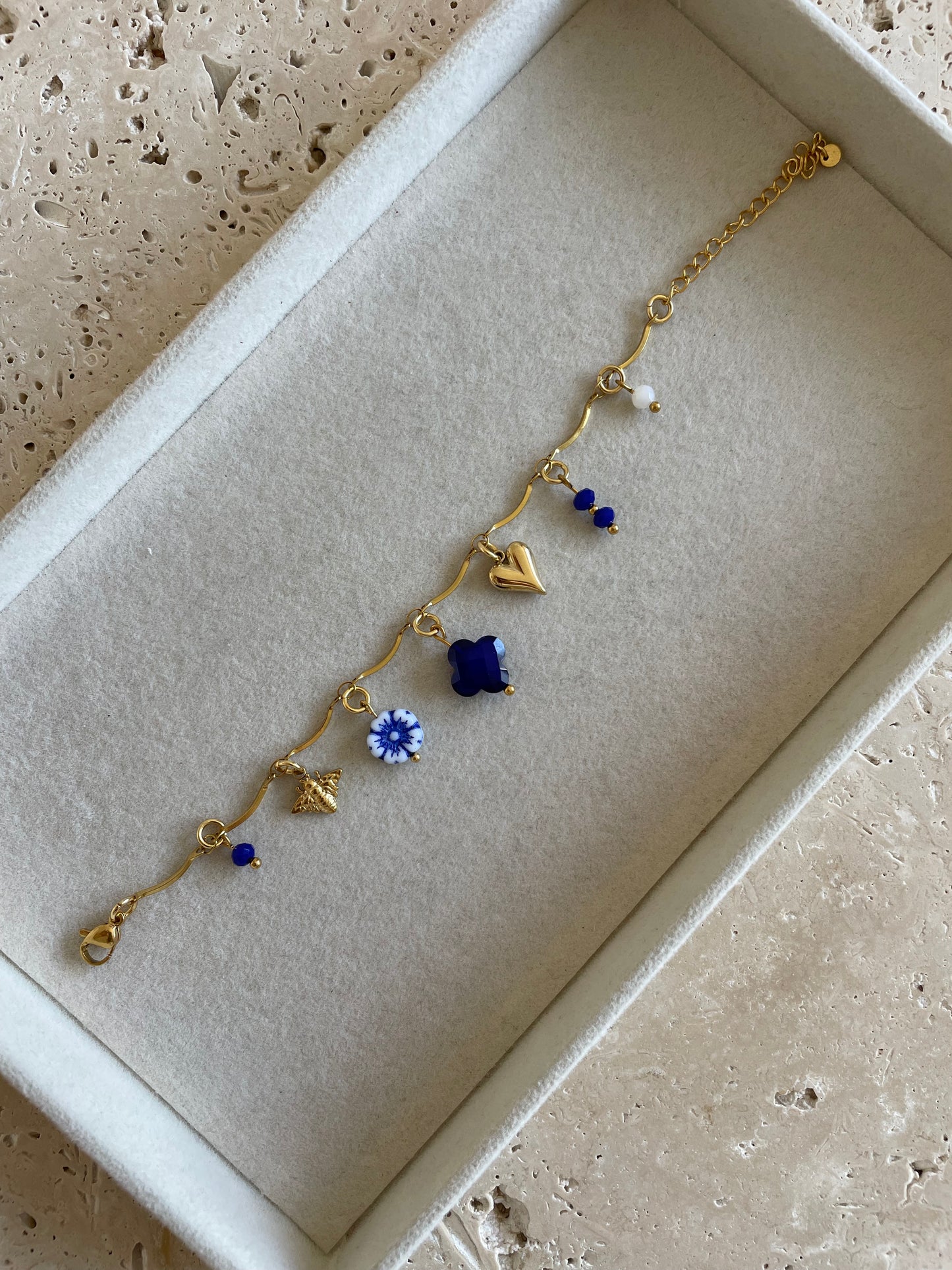 BRACELET À CHARM - MAILLE COURBÉ