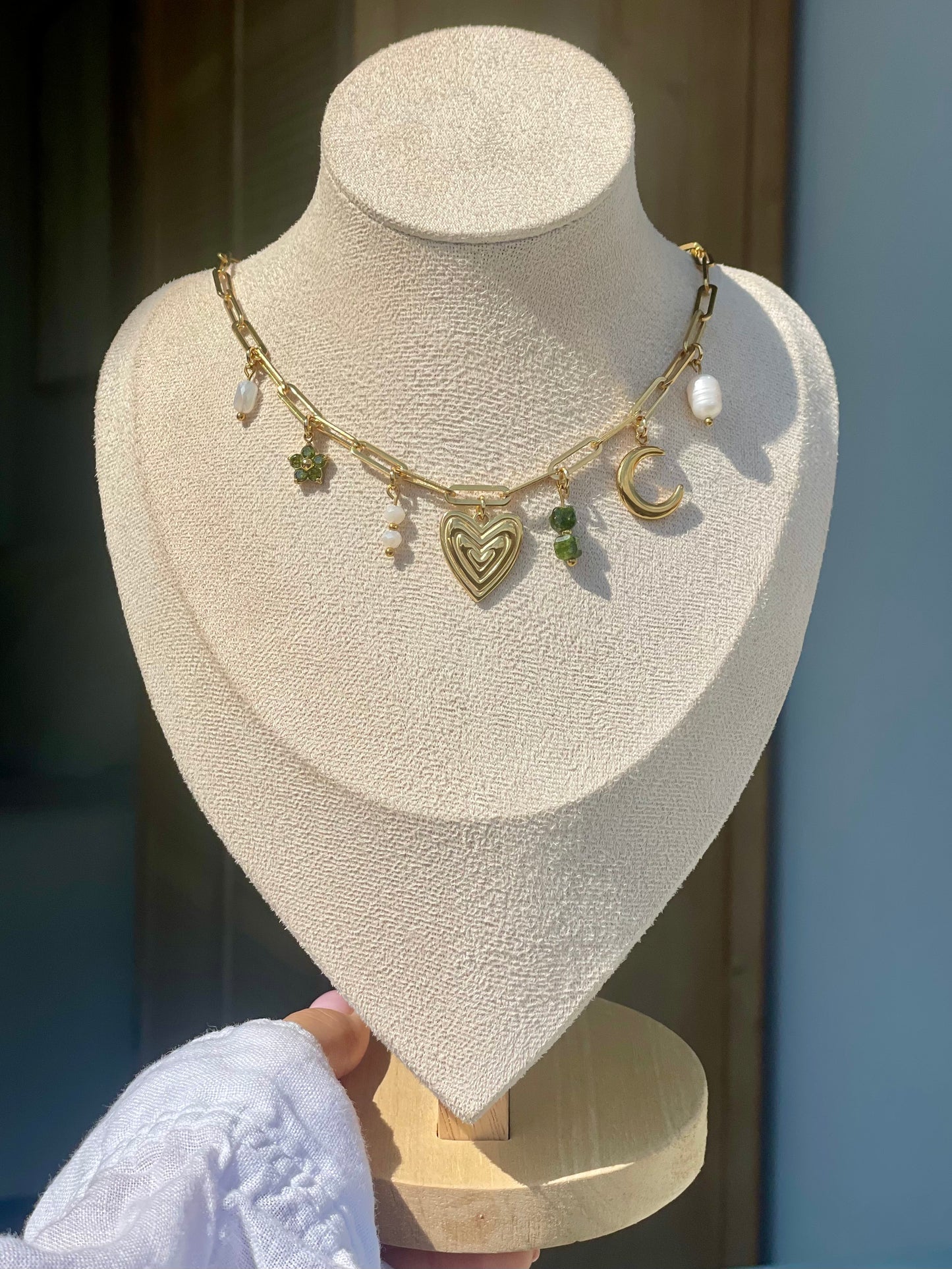 COLLIER À CHARM - MAILLE TROMBONE