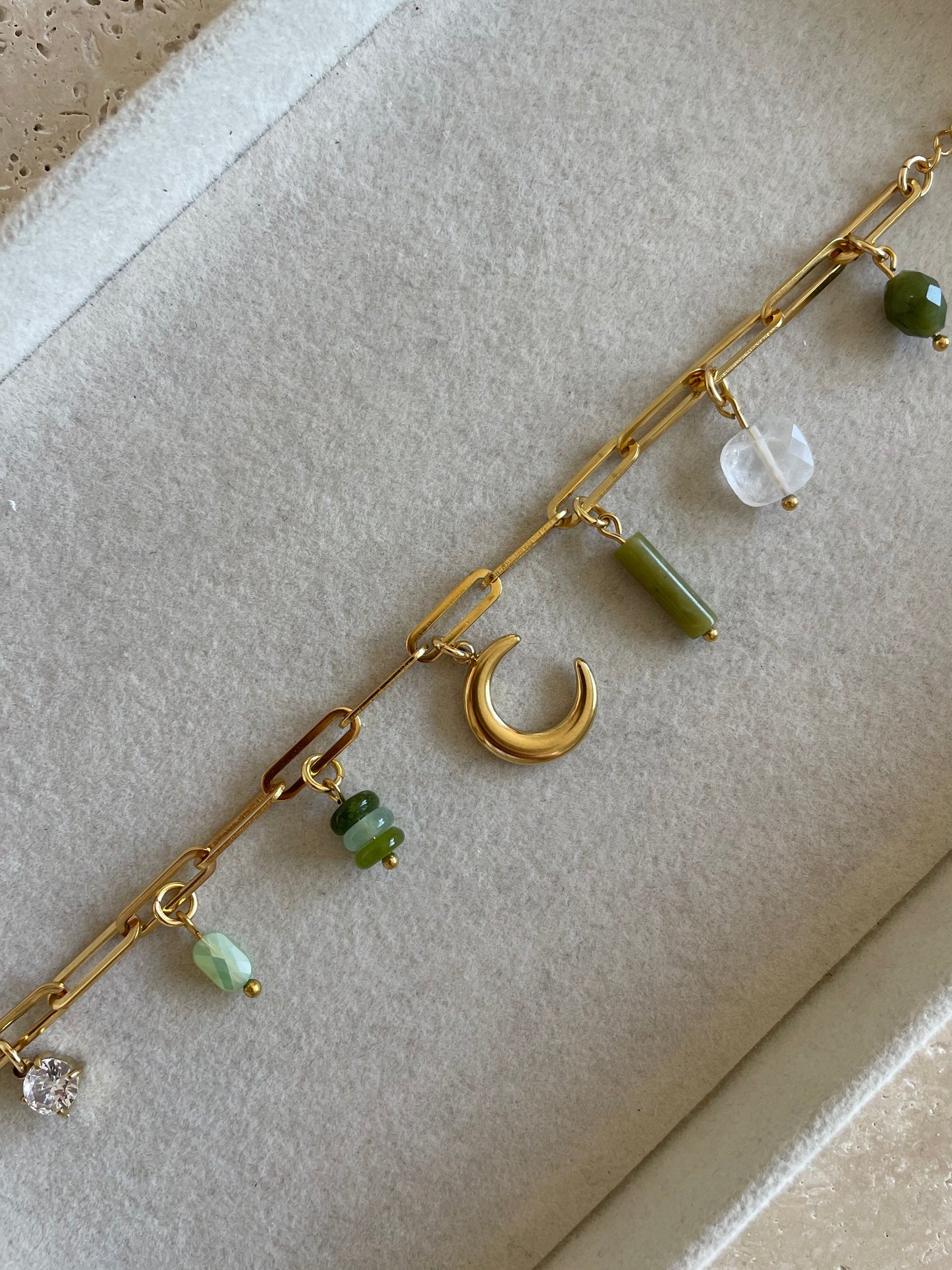 BRACELET À CHARM - MAILLE TROMBONE