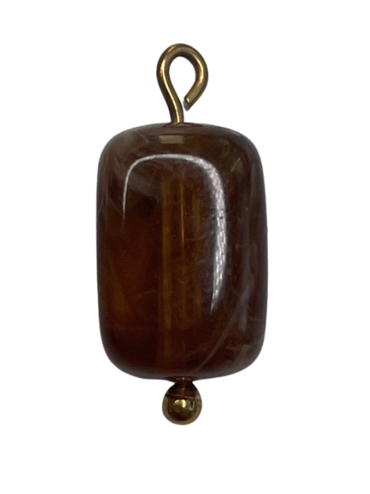 CHARM 126 / Cube marron - 20mmx10mm