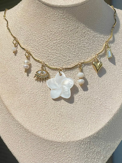 COLLIER À CHARM - MAILLE COURBÉ