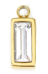 CHARM 9 / Rectangulaire - 11x4mm - Blanc