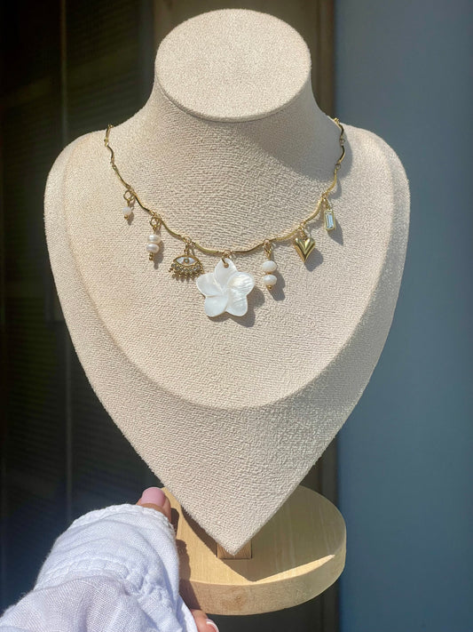 COLLIER À CHARM - MAILLE COURBÉ