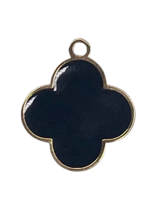 CHARM 132 / Trèfle noir - 20mmx20mm