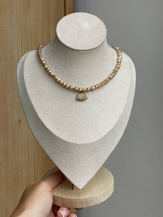 KALÉA - Collier beige doré