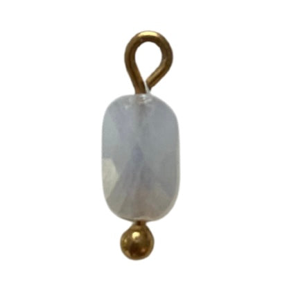CHARM 102 / Perle rectangulaire - 5mmx14mm - Blanc