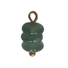 CHARM 4 / 3Perles rondes - 7x14mm - Bleu