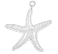 CHARM - Étoile de mer  - 18x16.5mm - argenté